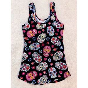 Sugar Skull Tank Top NWOT